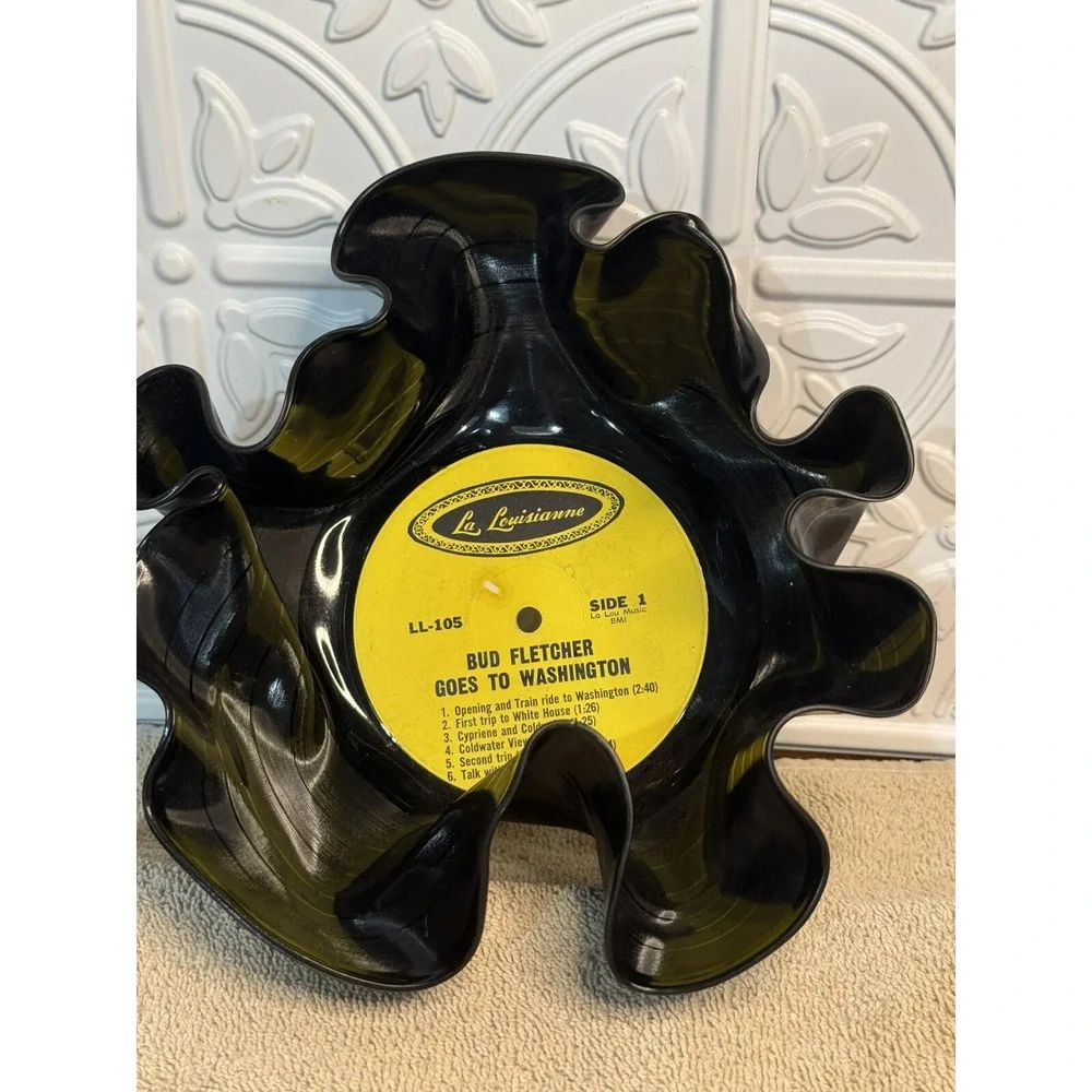 Vinyl Record Snack Bowl -BUD FLETCHERGOES TO WASHINGTON La Louisianne